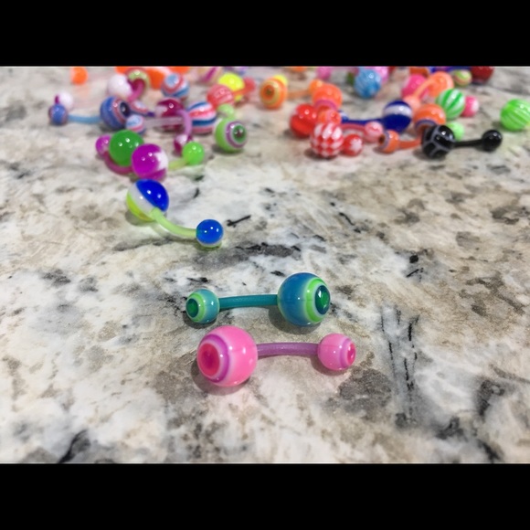 Brand New Hypoallergenic Belly Rings-Set of 10 - Picture 2 of 2